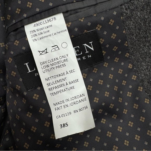 Lauren Ralph Lauren black label Wool silk cashmere blazer jacket men’s size 38 - Picture 6 of 7